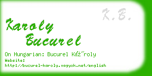 karoly bucurel business card